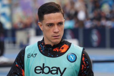 Napoli 'nin Giacomo Raspadori oyuncusu, Napoli ile Hellas Verona arasındaki İtalyan Serie A ligi maçında, Napoli 2, Hellas Verona 1, Diego Armando Maradona Stadyumu' nda oynandı.