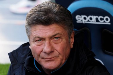 Napoli 'nin Walter Mazzarri teknik direktörü, Napoli - Hellas Verona arasındaki İtalya Serie A ligi maçında, Napoli 2, Hellas Verona 1, Diego Armando Maradona Stadyumu' nda oynandı.