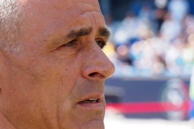 Napoli 'nin Francesco Calzona koçu, Napoli ile Frosinone arasındaki İtalya Serie A ligi final maçı sırasında, Napoli 2, Frosinone 2, Diego Armando Maradona Stadyumu' nda oynandı..
