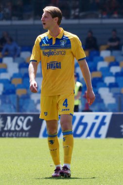 Frescianini 'li Marco Brescianini, İtalya Serie A Ligi maçında Napoli - Frosinone final maçı, Napoli 2, Frosinone 2, Diego Armando Maradona Stadyumu' nda oynandı..