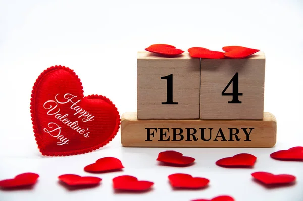 Happy Valentine Day Text Auf Herzform Auf Weißem Cover Hintergrund — Stockfoto