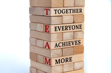 Together everyone achieves more - TEAM. Teamwork concept. clipart