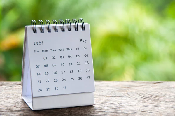Mayo 2023 Calendario Mesa Con Espacio Personalizable Para Texto Ideas —  Fotos de Stock