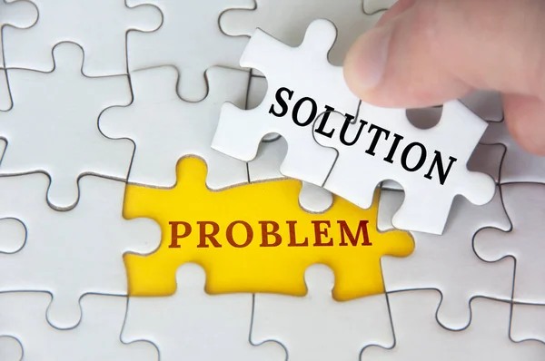 Lösning Problemtext Pussel Problemlösning — Stockfoto