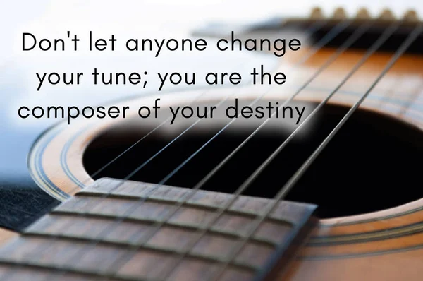 Inspirational quotes with guitar background