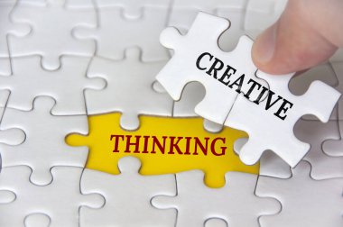 Kayıp yapboz hakkında yaratıcı düşünme metni. Yaratıcı düşünme konsepti.