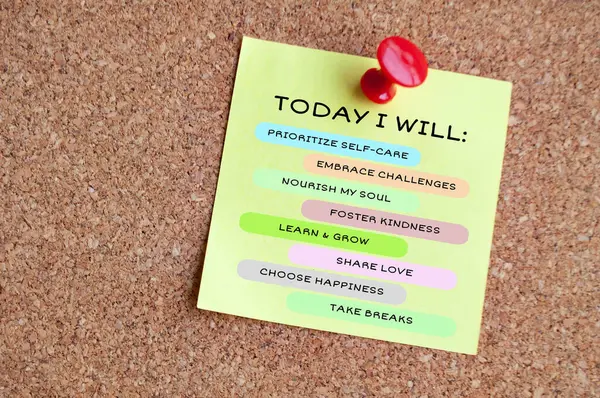 Affirmation about Today I will. self development and affirmation concept.