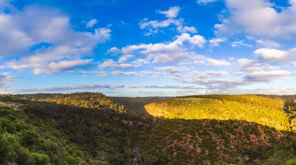 Parque Nacional Rio Onkaparinga Canyon Visto Mirante Pôr Sol Austrália — Fotografia de Stock