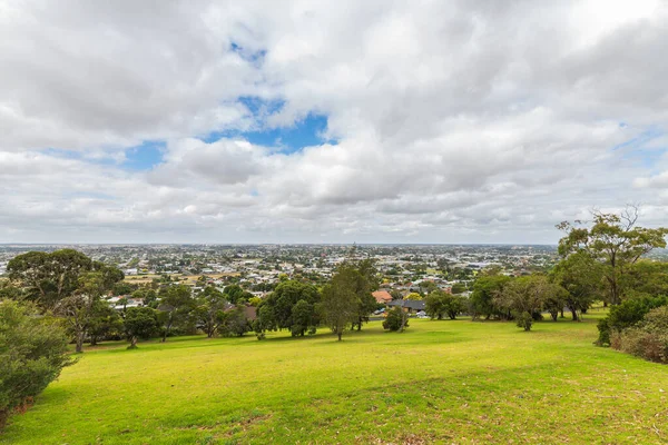 Mount Gambier Town Viewed Potters Point Lookout Day South Australia — Stock Photo, Image