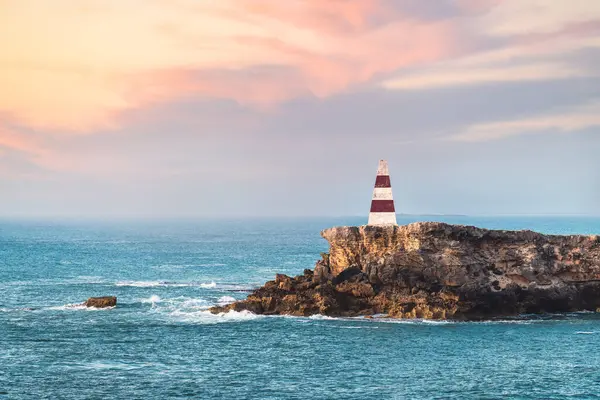 stock image Iconic Robe Obelisk at standin still sunset, Limestone Coast, Cape Dombey, South Australia