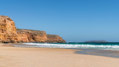 Ethel Wreck Plajı güneşli bir günde, Yorke Yarımadası, Güney Avustralya