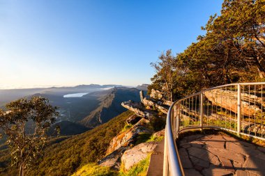 Stunning sunrise panorama from Boroka Lookout towards Halls Gap, Grampians, Victoria, Australia clipart