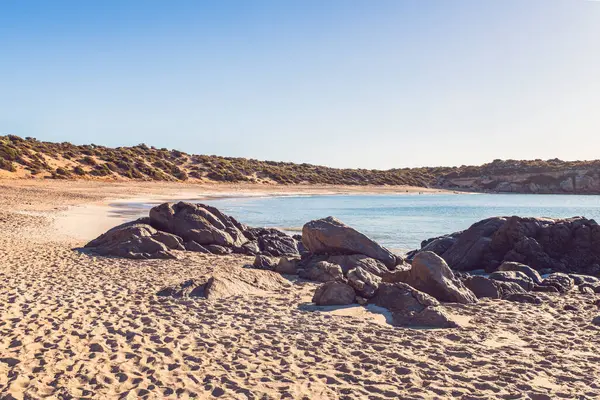 Deniz kabuğu sahili manzaralı, Yorke Yarımadası, Innes Ulusal Parkı, Güney Avustralya