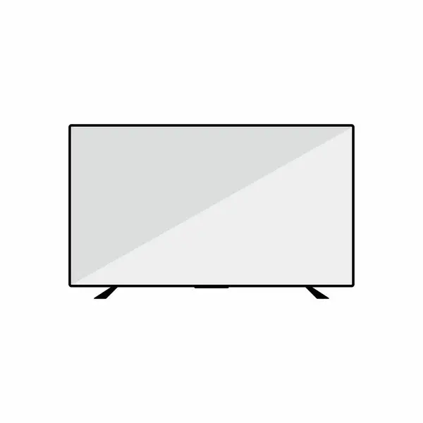 İnce İnce Çerçeve Bezel LED LCD TV Televizyon Vektör Resimleri Beyaz Arkaplanda