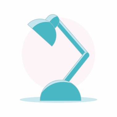 Masa lambası izole edilmiş beyaz arkaplan vektör çizimi