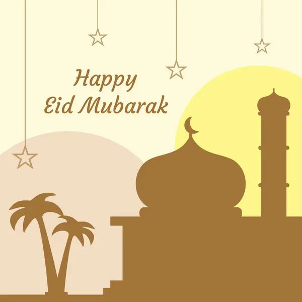 Bayram Mübarek, cami silueti resim çizimi selamlaması