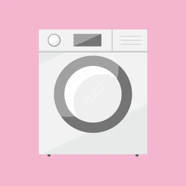 Çamaşır makinesi ön yük yıkama vektör resimleme