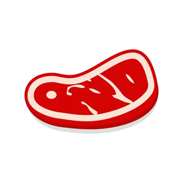 Çiğ biftek biftek dilimi vektör çizimi