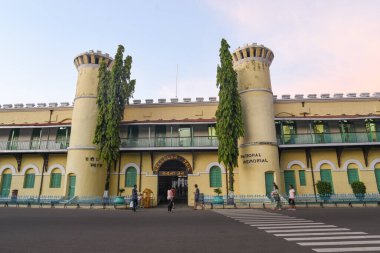 Port Blair, Andaman, Hindistan - 29 Ekim 2019: Port Blair, Andaman, Hindistan 'da Hücresel Hapishane