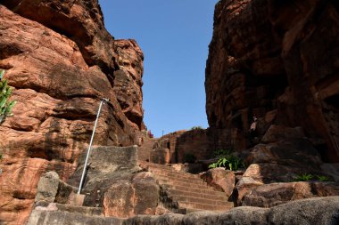 Badami cave temples which are a complex of Hindu and Jain cave temples and are important examples of Badami Chalukya architecture
