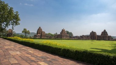 'Pattadakal, also called Raktapura,is a complex of Hindu temples built by the Chalukya Dynasty and are a UNESCO World Heritage site.