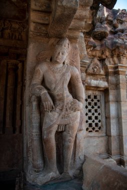 Carved sculptures in the temples of Pattadakal which were built during the rule of Chalukya dynasty