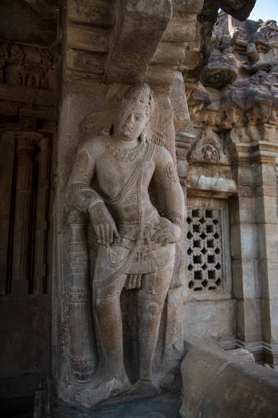 Rzeźby Rzeźbione Świątyniach Pattadakal Które Zostały Zbudowane Podczas Panowania Dynastii — Zdjęcie stockowe