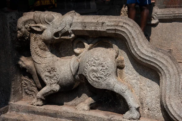 Piękna Rzeźba Kompleksie Świątyni Virupaksha Hampi Hampi Stolica Imperium Vijayanagar — Zdjęcie stockowe