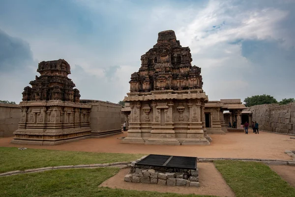 stock image Hazara Rama Temple in Hampi is famous for the lovely bas reliefs and panels depicting the story of the epic Ramayana. Hampi is a UNESCO World Heritage site.