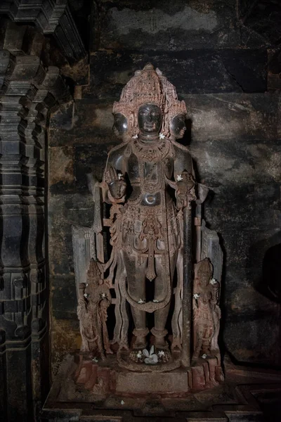 Posąg Pana Brahmy Świątyni Brahma Jinalaya Lakkundi Jest Wczesny Wieczny — Zdjęcie stockowe