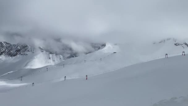 Skidområde Zugspitze Det Högsta Berget Tyskland Bayern Oberbayern Övre Bayern — Stockvideo