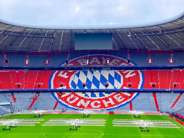 Stadion Allianz Arena Oficjalny Plac Zabaw Bayern Monachium Niemcy Obrazek Stockowy