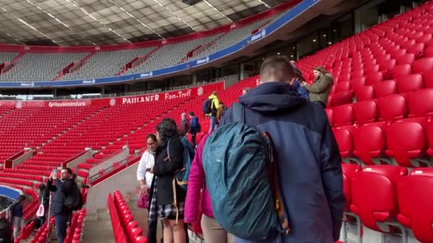 Allianz Arena Stadion Die Offizielle Spielwiese Des Bayern München — Stockvideo