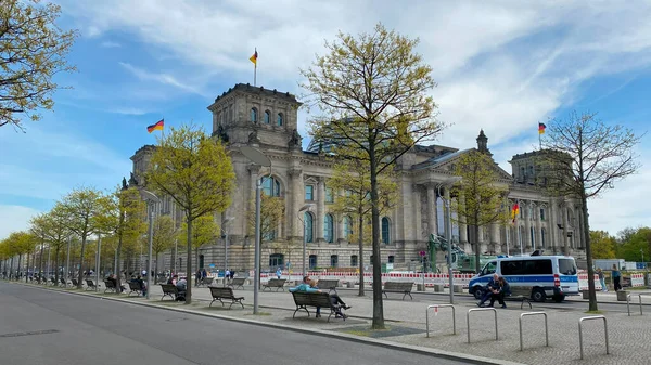 Német Reichstag Berlin Németország Történelmi Épület Székhelye Bundestag Német Parlament — Stock Fotó