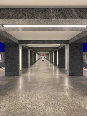 U5 hattındaki Museumsinsel İstasyonu, Berlin, Almanya