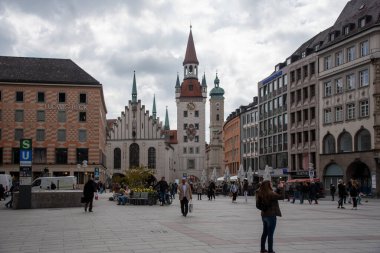 Marienplatz Meydanı Münih 'teki Oyuncak Müzesi, Bavyera, Almanya