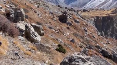 Om Parvat, Himalayalar 'da kutsal bir zirve. Kardaki bozulma şekli kutsal Om' a benziyor. Uttarakhand, Hindistan 'da