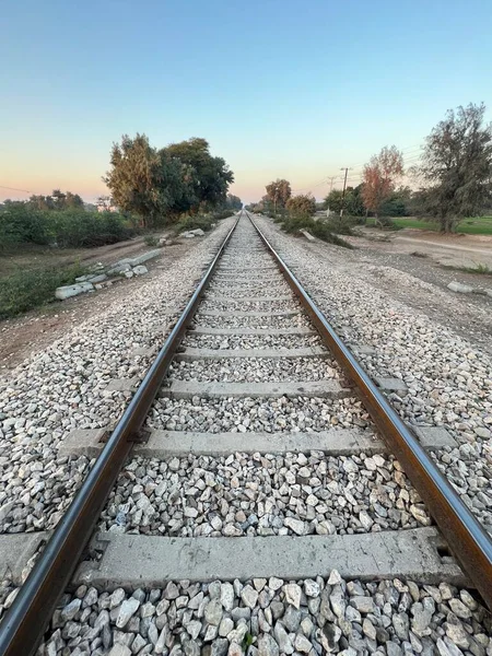 railway tracks on railroad track. the concept of transportation.