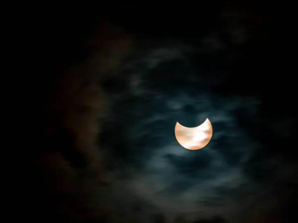 Outubro 2022 Eclipse Solar Bucareste — Fotografia de Stock