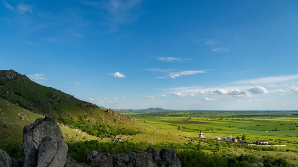 Доброгея Пейзаж Закате Мацин Монастырь Область Dobrogea Румынии — стоковое фото