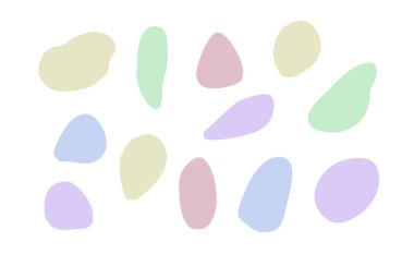 Düz soyut şekiller seti. Geometrik arkaplan koleksiyonu.