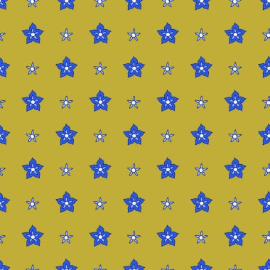 Basit tek renkli çini çiçekli pürüzsüz desen küçük çiçekleri diker. El çizimi çiçek duvar kağıdı.