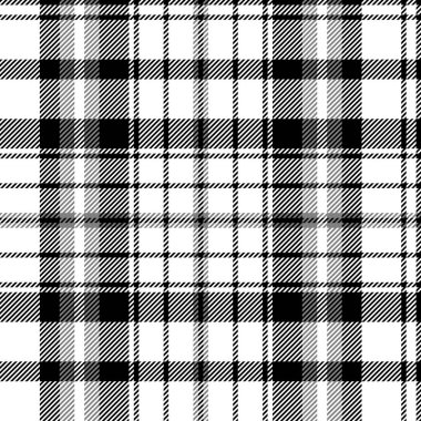 Dokuma dokusuyla kusursuz, kareli geometrik desen. Tek renkli siyah beyaz ekose arkaplan