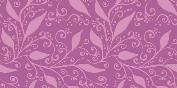 Hand drawn abstract monochrome blue botanical seamless pattern with rough edges foliage. Rustic floral silhouettes repeat wallpaper.