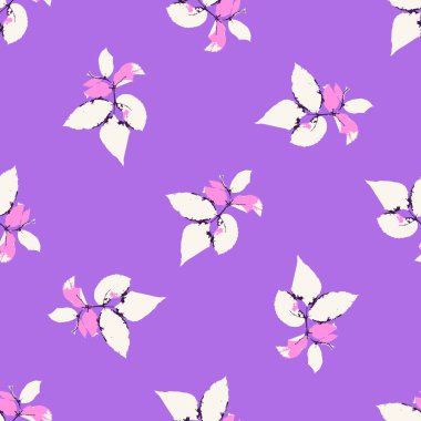 Pürüzsüz desenli, kuru bitkisel yaprakları kalın ve canlı renklerde. Cottagecore duvar kâğıdı. Boho botanik dokusu. Ekolojik ve doğal tasarım.