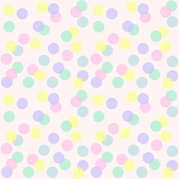 Seamless Pattern Colored Confetti Dots Background Editable Vector Illustration — Stock Vector