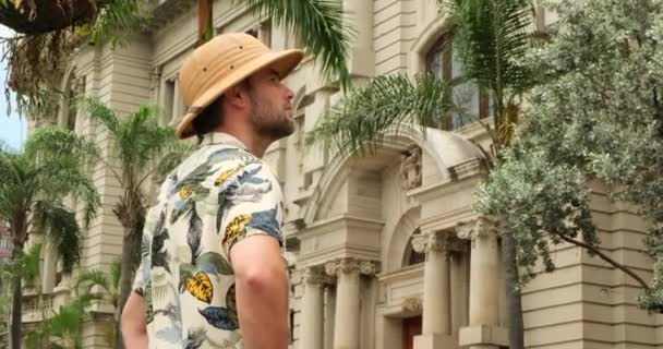 Patrimonio Arquitectónico Los Colonizadores Españoles Alemanes Sudáfrica Durban Ayuntamiento Durban — Vídeo de stock