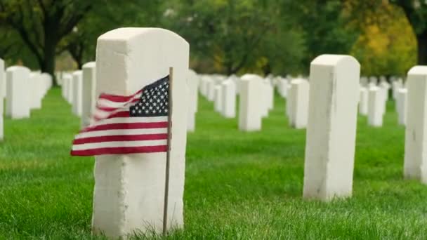 Washington Podzimní Čas Arlingtonském Národním Hřbitově Hřbitov Nachází Arlington County — Stock video