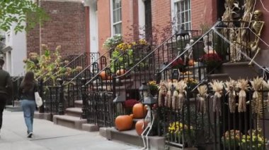 Cadılar Bayramı dekorasyon konsepti. Cadılar Bayramı partisi ve Jack O Lantern Usa. seçmeler konsepti. Cadılar Bayramı partisi ve New York 'ta Jack O Fenerleri