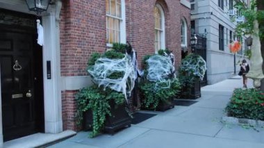 Cadılar Bayramı dekorasyon konsepti. Cadılar Bayramı partisi ve Jack O Lantern Usa. seçmeler konsepti. Cadılar Bayramı partisi ve New York 'ta Jack O Fenerleri
